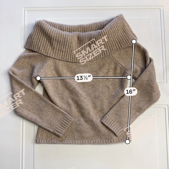 Wayf Women’s Sz XS Tan Cowl Neck Acrylic Wool Blend Sweater - Picture 4 of 6